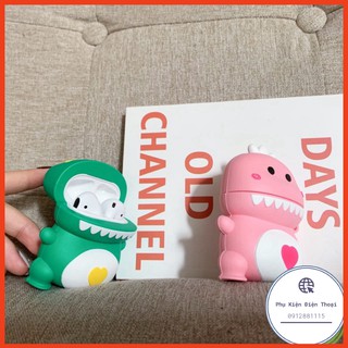 🍀 🦖Case airpods khủng long xanh hồng 🦖 Vỏ bao airpod 1 2 3 silicon đựng tai nghe không dây i11 i12 i18 i100 ... Pro ⚡