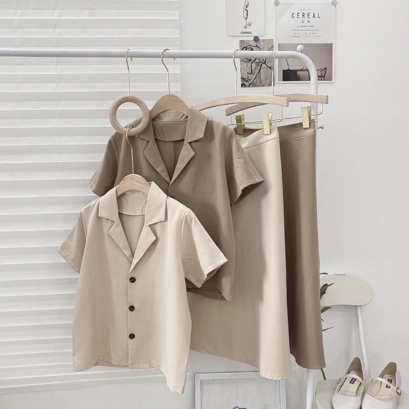 [Mã WAMT1505 giảm 10K đơn 0K] 🌼 SET áo cổ vest mix chân váy A dài vintage🌸 ( Ảnh thật, cận chất có video) | BigBuy360 - bigbuy360.vn