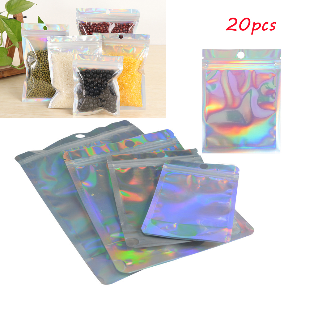 Set 20 Túi Zip Chất Liệu Nhôm Chống Thấm Nước Có Thể Tái Sử Dụng