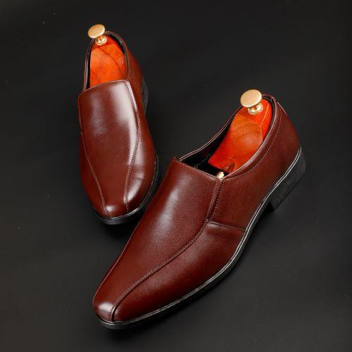 Giày nam da thật Tmark Tăng Chiều Cao 5cm Mũi Nhọn Đen Huyền, giày tây đẹp phù hợp công sở, tiệc sang trọng dễ phối đồ.