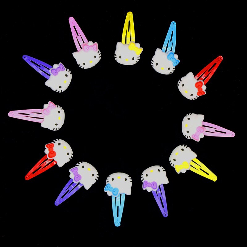 Set 10 dây cột tóc hello kitty bằng cao su cho bé gái