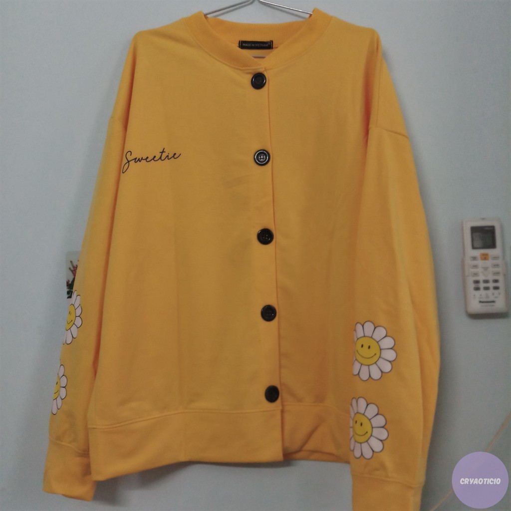 [Kèm hình thật] Áo khoác cardigan hoa cúc Sweet siêu cưng ulzzang cardigan cute style