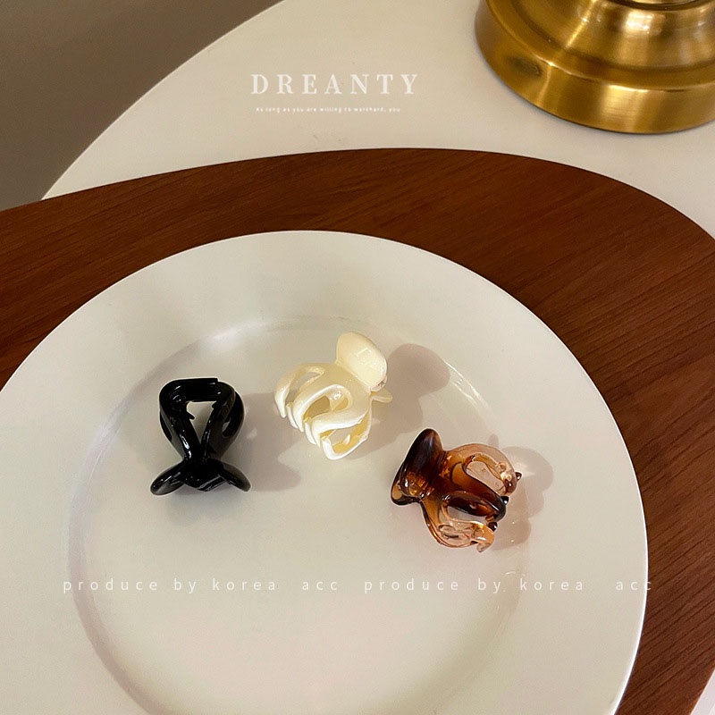 Kẹp Tóc Nhỏ Bằng Acrylic Màu Trơn Phong Cách Hàn Quốc Cho Nữ