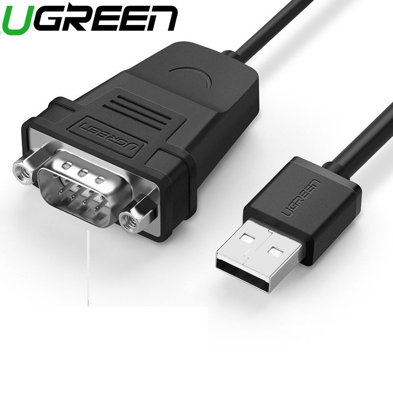 Ugreen 30988 0.5M màu đen USB 2.0 ra 9 chân DB9 RS 232 cổng đực R104