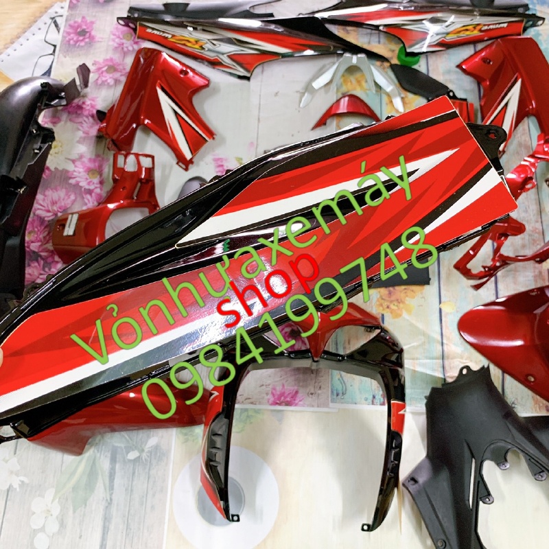 Bộ yếm xe -Dàn áo xe Wave RSX 110 MÀU ĐỎ -rs110 -rsx 2010- nhựa nguyên sinh ABS KHUÔN MỚI -BAO KHÍT