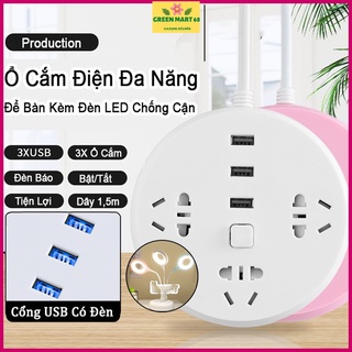 Ổ cắm điện đa năng có cổng usb - ổ cắm điện kèm đèn led