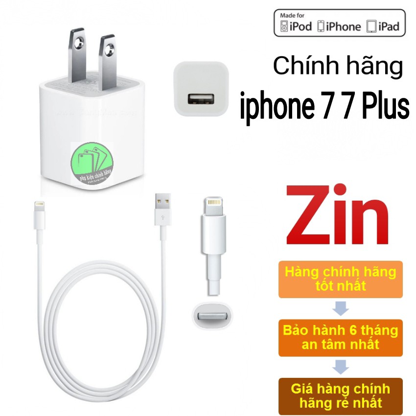 Bộ SẠC APPLE Iphone 7/ 7 PLUS Zin