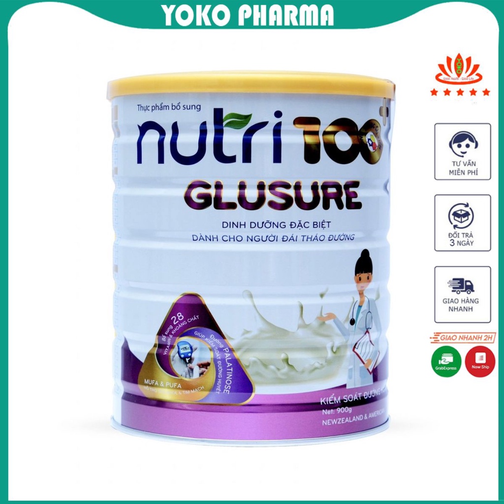 Sữa bột dinh dưỡng cho người tiểu đường NUTRI 100+ Glusure 400g