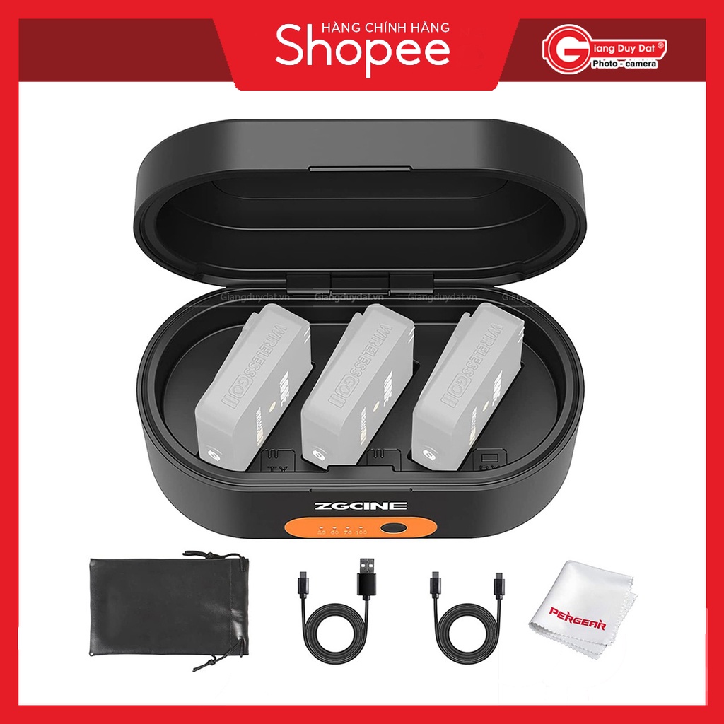 Hộp Sạc ZGCINE ZG-R30 Dành Cho Mic RODE WIRELESS GO/WIRELESS GO II - Chính Hãng