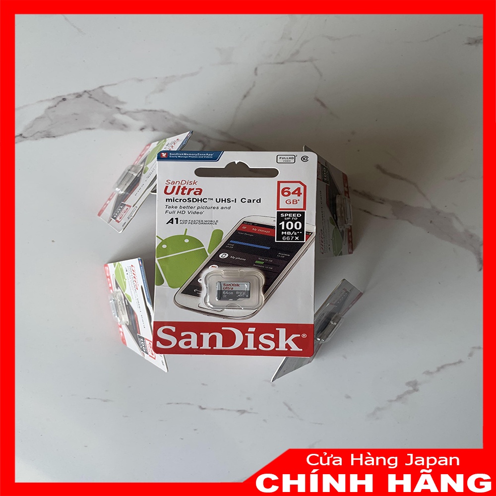 THẺ NHỚ CHÍNH HÃNG Micro SanDisk Ultra 64GB - Chuyên Dùng Cho Camera Giám Sát