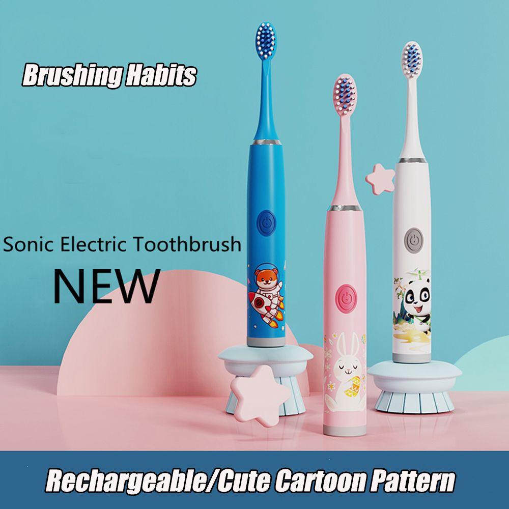 WATTLE Bàn Chải Đánh Răng Điện Họa Tiết Hoạt Hình Sonic Cho Bé