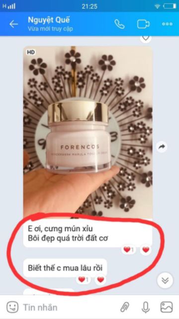 Kem tone up Forencos tuyết trắng sương sa