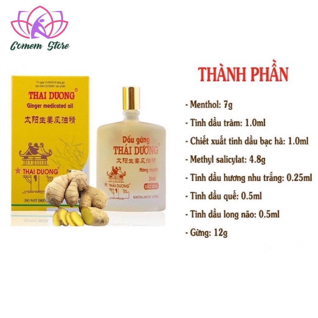 Dầu Gừng Thái Dương 6ml