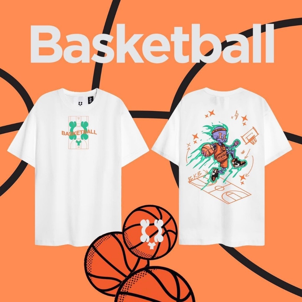 Áo thun tay lỡ form rộng HEY YOU - BASKETBALL - Áo phông Unisex nam, nữ - Morsela