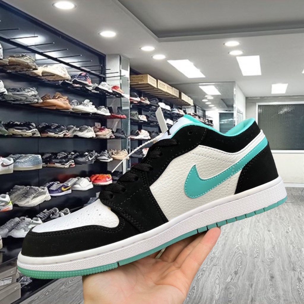 Giày Jordan 1 Xanh Ngọc cổ thấp, Giày sneaker  JD Jordan 1 low Nam Nữ Thời Trang