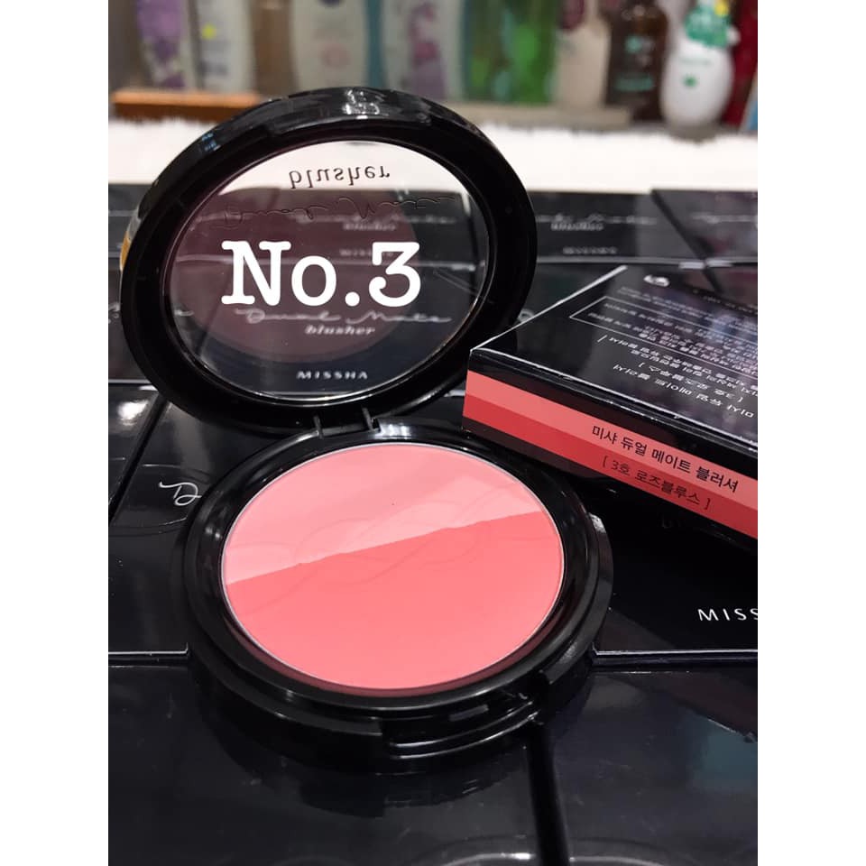 Phấn má hồng hai màu Missha Dual Mate Blusher