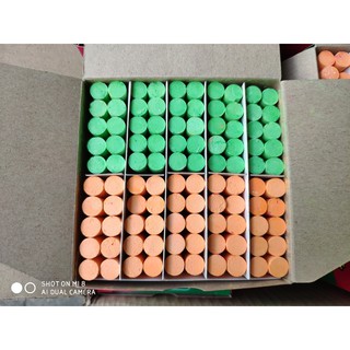phấn viết bảng 2 màu xanh cây và cam .hộp 100 viên