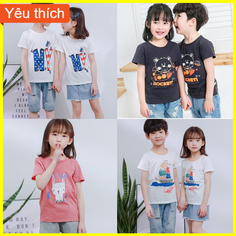 Áo phông bé trai, áo thun cotton cho bé in hình hàng xuất P1