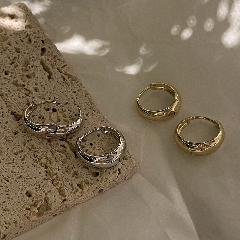 Khuyên Tai Tròn Phong Cách retro Âu Mỹ