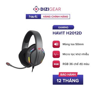 Tai Nghe Gaming Headphone HAVIT H2012D, Driver 50mm, Đèn RGB 36 Chế Độ Màu