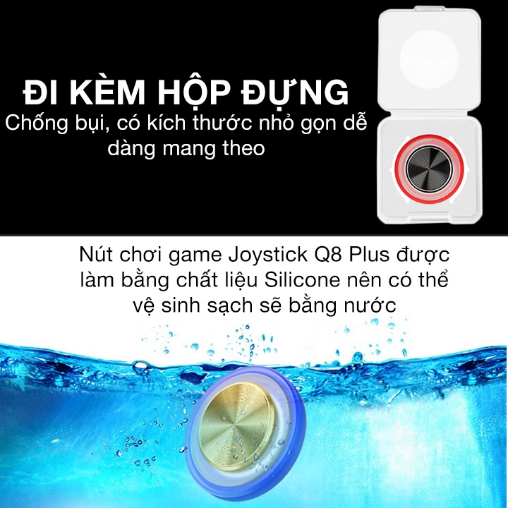 Nút Joystick Q8 Plus điều hướng chơi game Mobile liên quân, Pubg siêu bám dính
