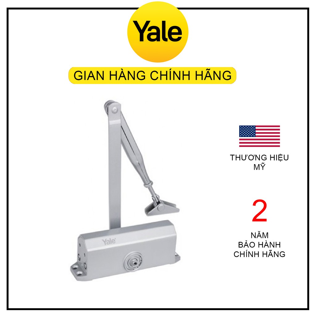 Tay đẩy hơi nổi Yale dòng VC7712-SB &amp; C7722-SB ( bảo hành 2 năm ) - Hàng chính hãng