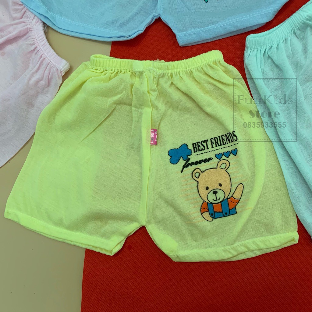 Quần Chục Đùi Cotton Kẻ Cho Bé Trai Và Bé Gái Từ 6kg Đến 18kg  FUNKIDS  Quần Đùi Mặc Ở Nhà Cho Bé. Bền-Rẻ-Đẹp