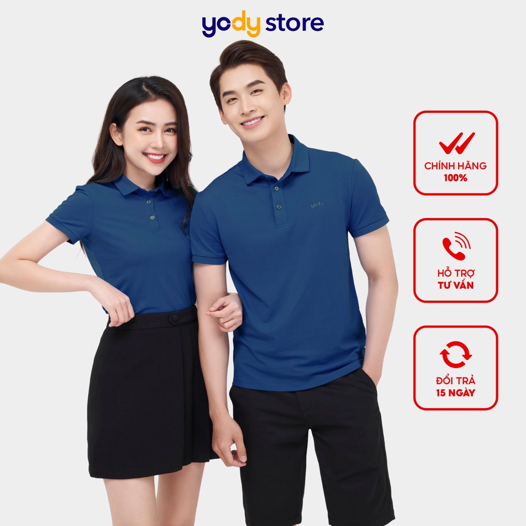 Áo thun polo nữ YODY phông tay ngắn, cổ bẻ chất vải cotton co dãn 4 chiều, thoáng mát, chuẩn phom công sở APN5434