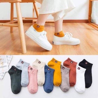 Set 10 đôi tất gấu cute đủ màu kèm túi đựng xinh xắn