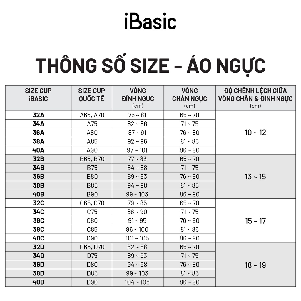 Áo ngực có gọng Tshirt mút mỏng trơn iBasic BRAW069