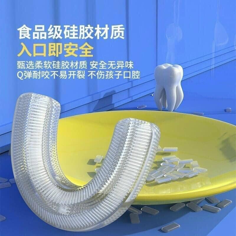 Bàn Chải Chữ U Cho Bé Silicon Siêu Mềm Cho Trẻ Từ 2 - 12 Tuổi