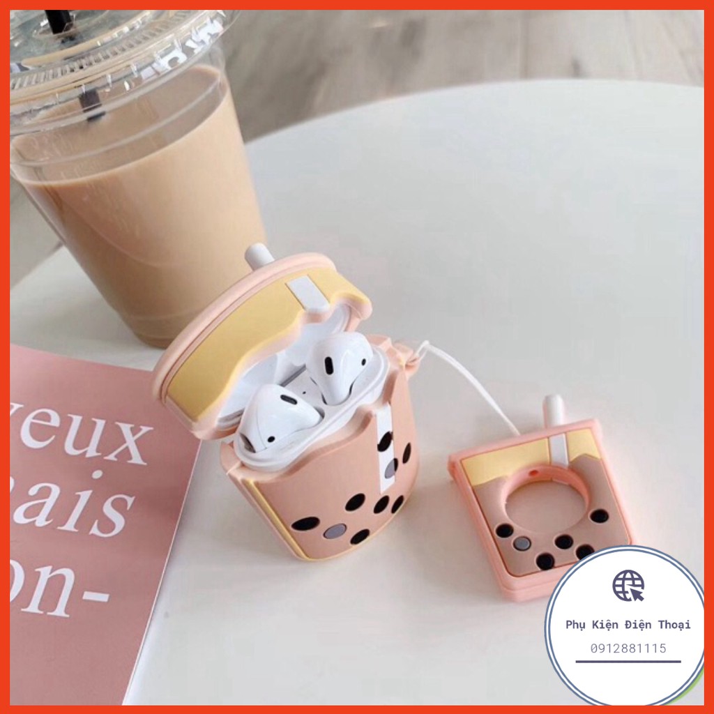 Trà sữa case🥤Vỏ bao airpod đựng tai nghe không dây airpods 1 2 , i11 i12 i18 i100 ... cute ⚡Phụ Kiện Điện Thoại⚡️