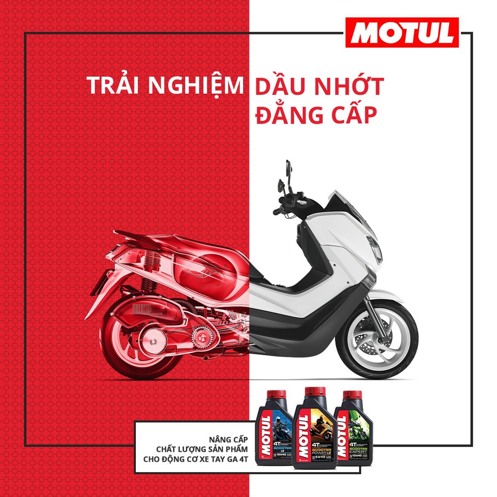 [ CHÍNH HÃNG ] Nhớt xe ga bán tổng hợp Motul Scooter Expert 4T 10w40