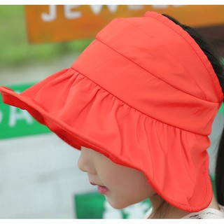 Mũ gấp di biển cho bé gái màu đỏ