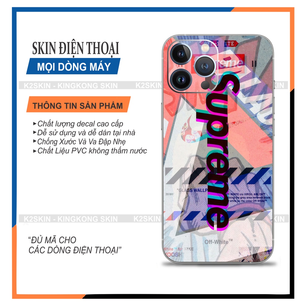 Miếng dán Skin dành cho Androi và Iphone các loại 7plus/11/11pro/11promax/12pro/12promax/13/13promax (SKU 183)