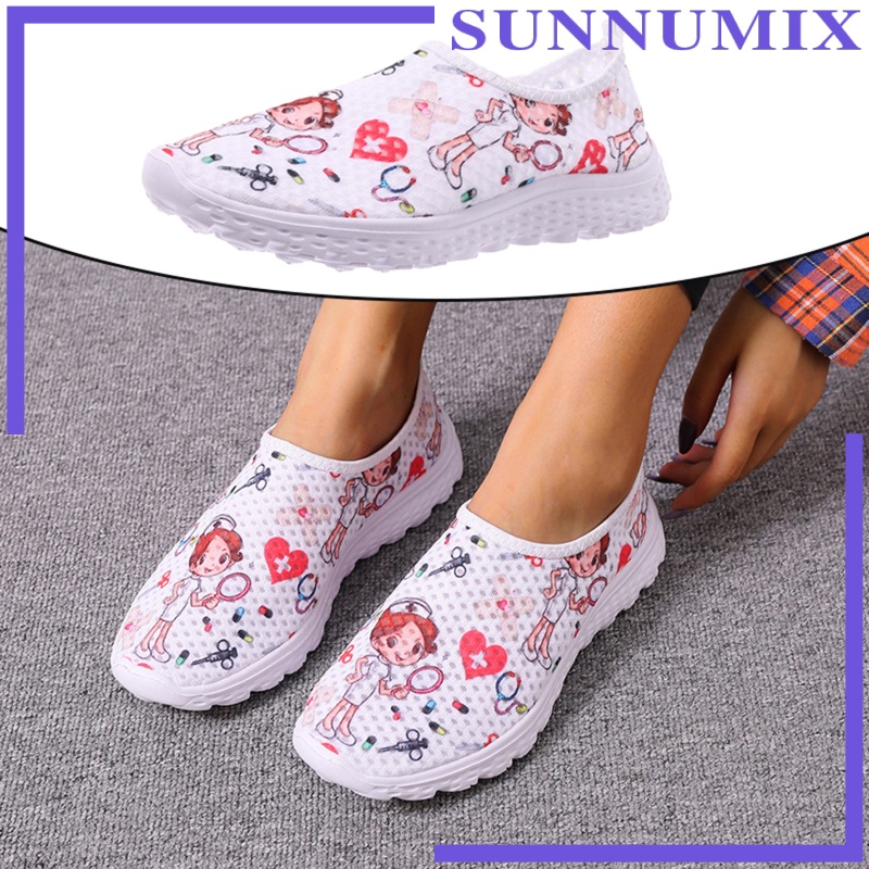[SUNNIMIX] Nurse Doctor Women Sneakers Cosplay Slip On Mesh Cosplay Cartoon Shoes