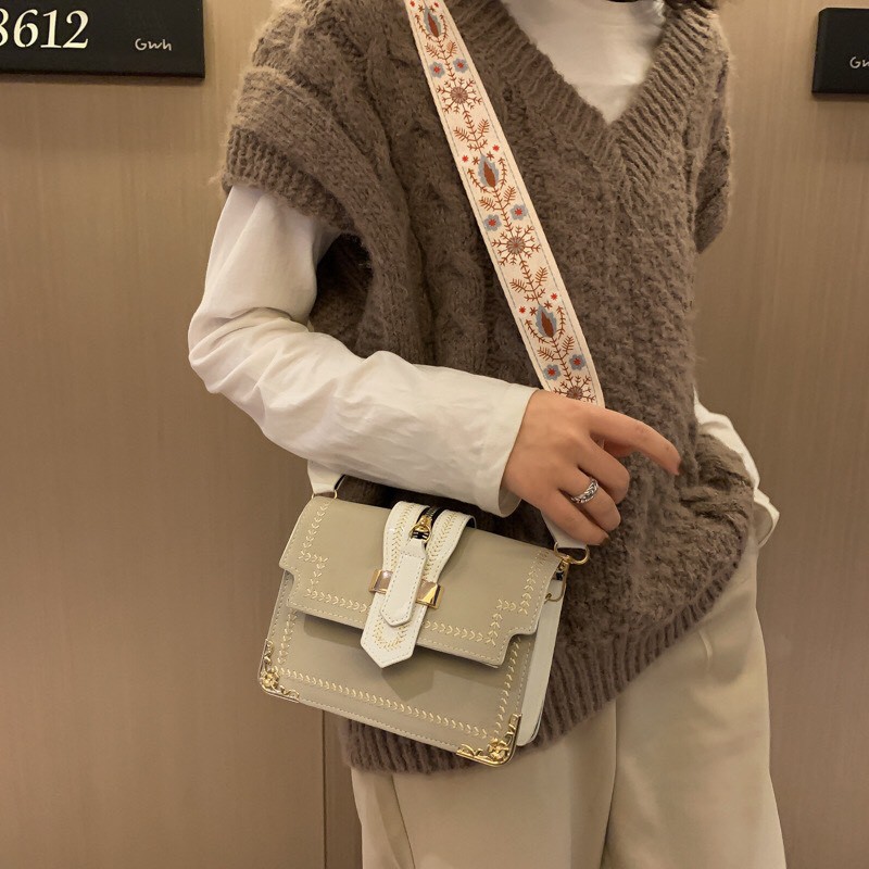 Túi đeo chéo Vituni túi xách nữ thiết kế nẹp viền da cao cấp cực đẹp TX19 | BigBuy360 - bigbuy360.vn