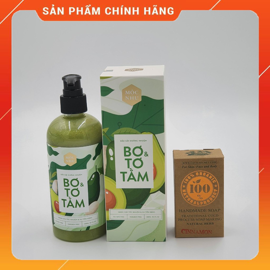 Dầu gội Dưỡng Tóc Nhuộm & Tóc Hư Tổn Nặng Bơ Tơ Tằm Mộc Nhu 300ml ⚡️Combo Hấp Dẫn⚡️