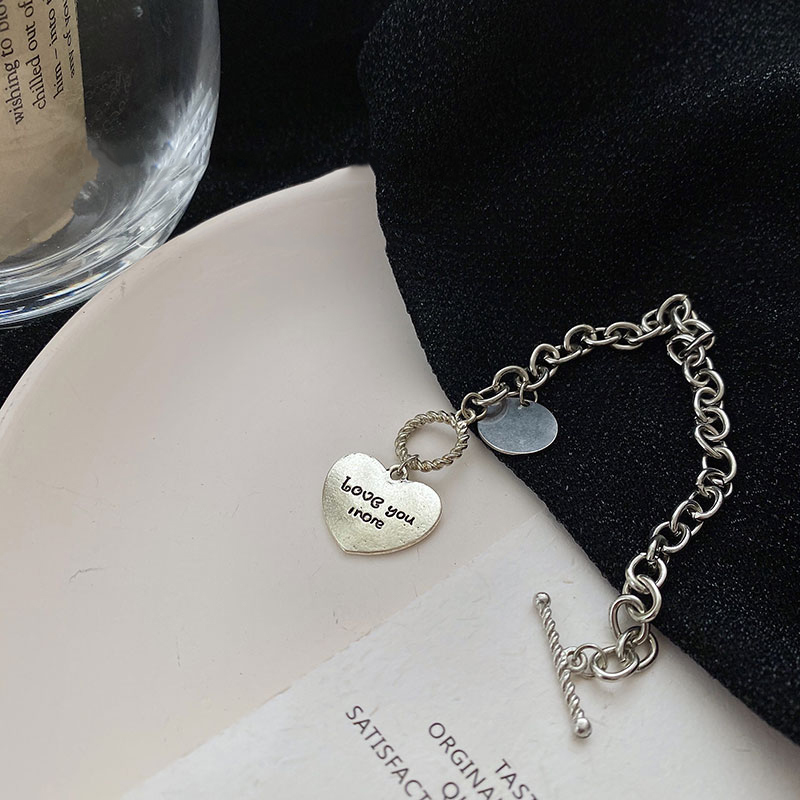 Vòng tay kim loại mặt hình trái tim phong cách Hàn Quốc dành cho nữ | BigBuy360 - bigbuy360.vn