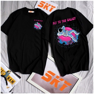Áo thun unisex tay lỡ form rộng, Local Brand chính hãng giá rẻ Fly To The Galaxy - SKY TEE