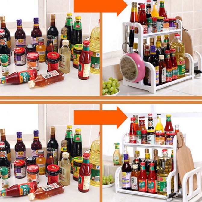 [Sale Sâu]Kệ gia vị chữ H❤️FREESHIP❤️ Giảm 2k khi nhập mã [ĐGD]_Có chỗ để thớt rất tiện