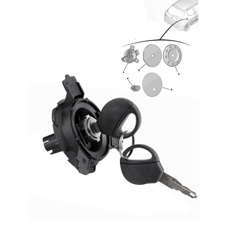 Nắp Đậy Bình Nhiên Liệu 1508H2 Cho Peugeot 206 207 Citroen C2 Kèm Hai Chìa Khóa