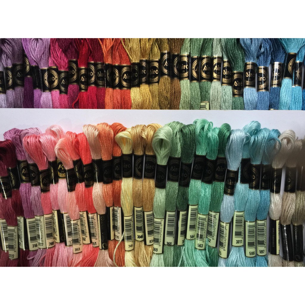 [Chọn Màu] Set 50 Màu Chỉ Thêu Airo Cotton Cao Cấp - LỘC Homeis