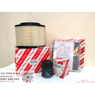* Combo* Lọc động cơ📣 Lọc điều hòa 📣 Lọc nhớt (lọc dầu ) Toyota Innova Fortuner Hilux 2004 - 2015 (Hoạt tính) [Xả kho]
