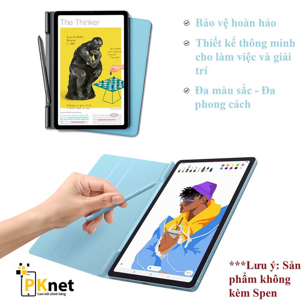 Bao da Tab S6 Lite Samsung Book Cover  Bảo hành 3 tháng.