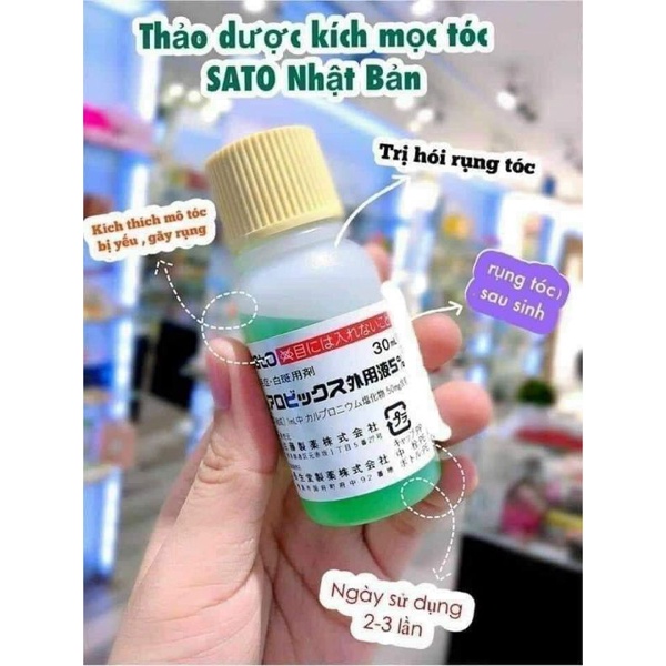 Tinh Chất Thảo Dược Mọc Tóc Sato Arovics Solutions 5% Nhật Bản - chai 30ml
