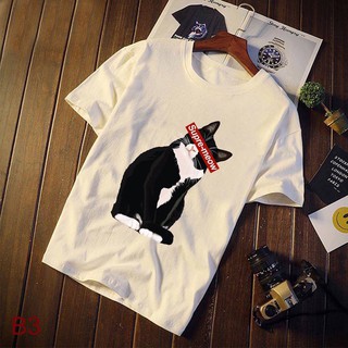 Áo thun nam nữ in hình supre meow - atih01