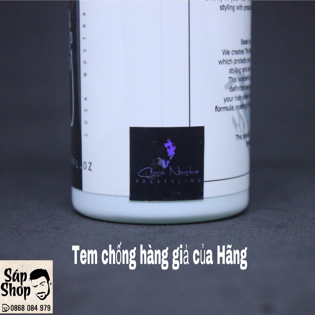 (BẢN GIỚI HẠN) &quot;Combo&quot; Sáp vuốt tóc Original Clay Hair Zone + xịt tạo phồng Cosa Nostra pre Styling+lược bán nguyệt