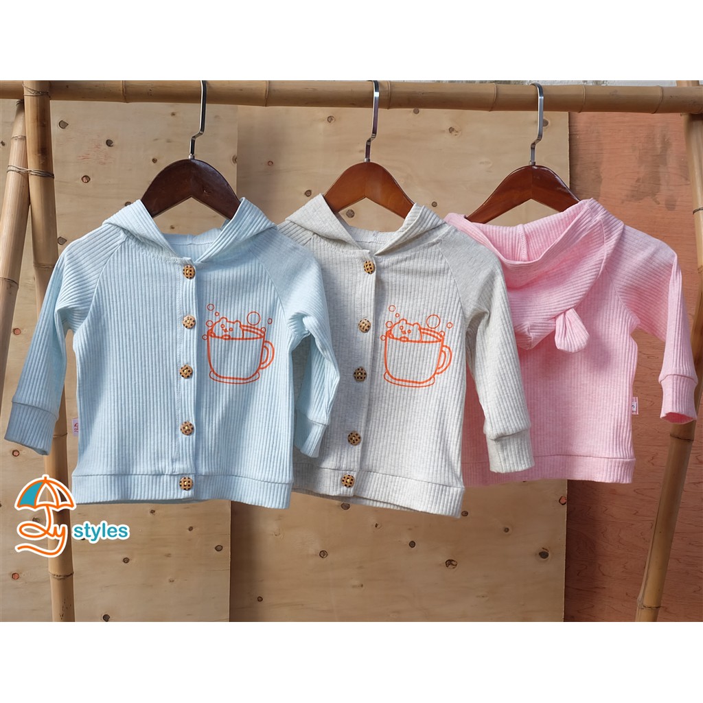 Áo khoác cotton da cá mỏng cho bé 3m-24m - Ôly Styles VN