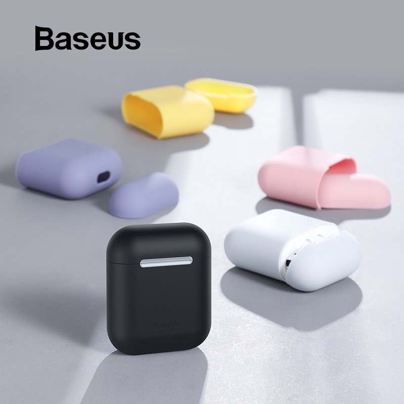 Bao case silicon siêu mỏng cho tai nghe Apple Airpods 1 / 2 hiệu Baseus Ultra thin mỏng 0.88mm) - Hàng chính hãng